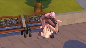 Gay Men Engage In Sexual Activity In A Park Using The Sims 4 Game